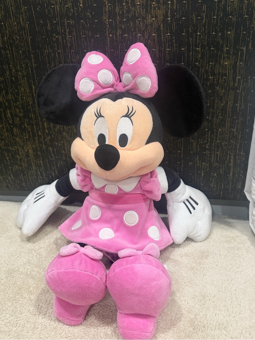 Disney Minnie Mouse Plush in Pink Dress and Bow